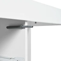 Madia con Gambe in Vetro, Quattro Cassetti e un Ripiano, con Illuminazione a LED, Grigio Caldo e Bianco(m-4)