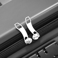 3-teiliges Hartschalenkoffer-Set mit TSA-Schloss, 360° Doppelrollen und 3 Größen aus robustem PP-Material, Grau(m-5)