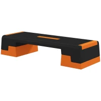 SPORTNOW 15cm/20cm/25cm Exercise Stepper for Home Workout, Aerobic Step Platform - Orange(m-11)