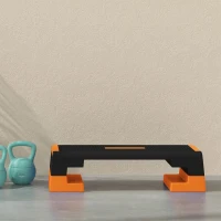 SPORTNOW 15cm/20cm/25cm Exercise Stepper for Home Workout, Aerobic Step Platform - Orange(m-7)