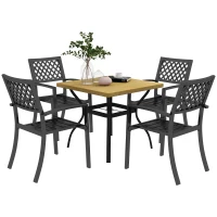 Outsunny Set de Masa si Scaune de Gradina, 5 Piese(m-10)