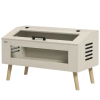 PawHut 140L Vivarium for Snakes, Lizards, Horned Frogs, Chameleons, Hamsters, Gerbils with Tempered Glass Windows(m-1)