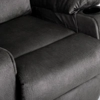 Poltrona Massaggiante Elettrica Reclinabile con Portabicchieri, Tasche Laterali e Telecomando, Grigio(m-8)