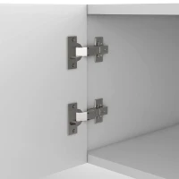 Mueble TV Moderno Blanco con Franjas Decorativas 180x35x41 cm Blanco(m-8)