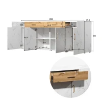 Cómoda Multifuncional Elegante Diseño Moderno Blanco(m-3)