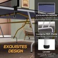 SPORTNOW Stół do Tenisa Stołowego, Składany, Zawiera 2 Rakietki, 3 Piłki, Siatkę, do Wewnątrz i na Zewnątrz, Konstrukcja Metalowa, 274x152x76cm, Niebieski(m-6)