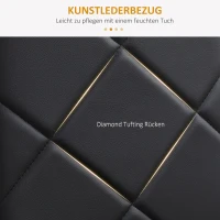 HOMCOM 4-delige set eetkamerstoelen keukenstoelen, modern design, 41 cm x 50 cm x 97 cm, Zwart(m-5)