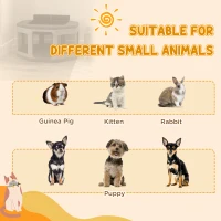 PawHut Țarc de Joacă pentru Câini și Pisici cu 7 Ferestre și 2 Uși din Plasă, Incintă pentru Animale, 124x124x62 cm, Gri și Negru(m-4)