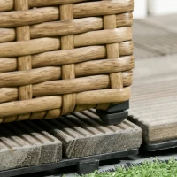 Outsunny Kwietnik z Rusztem, Odporny na Warunki Atmosferyczne, 103 cm x 103 cm x 29 cm, Piaskowy(m-7)