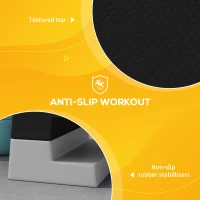 SPORTNOW 15cm/20cm/25cm Exercise Stepper for Home Workout, Aerobic Step Platform, Grey(m-6)