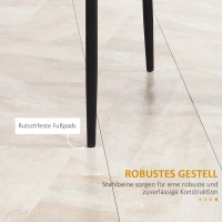 HOMCOM 4-delige set eetkamerstoelen keukenstoelen, modern design, 41 cm x 50 cm x 97 cm, Zwart(m-7)