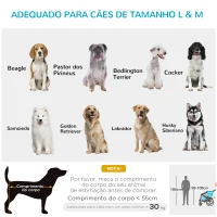PawHut Reboque de Bicicleta para Cães Dobrável 2 em 1 Carrinho para Cães de Alumínio com Guiador Ajustável Bandeira e 6 Refletores Carga Máxima 40kg 150x82x98cm Azul(m-5)