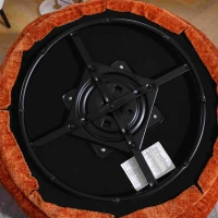 Poltrona Sacco Girevole Rotonda Confortevole, Divano Super Morbido con Rotazione a 360° e Schiuma Memory ad Alta Densità per Soggiorno e Camera da Letto, Arancione(m-7)