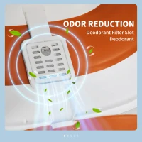 PawHut Foldable Cat Litter Tray with Lid, Deodorant, Scoop, Orange(m-4)