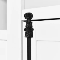 Vetrina Moderna con Illuminazione LED Multicolore, Spazio Vino e Cassetti, Bianco(m-10)