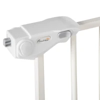 PawHut Hondenhek, Uitschuifbaar, Stevig, Met Verlengstukken voor Tuin of Terras, voor Huisdierenliefhebbers, Wit(m-9)