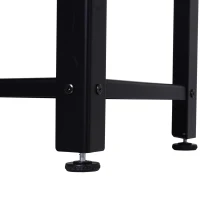 HOMCOM Mesa Consola Industrial Mesa de Entrada com Prateleira Inferior de Malha Metálica Carga 30 kg 101x35x80cm Marrom e Preto(m-9)