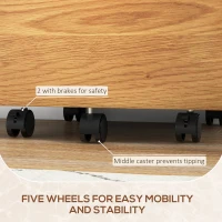 HOMCOM Two-Drawer Lockable Filing Cabinet - Wood Effect(m-7)