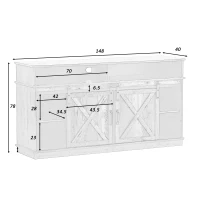 Mueble TV Estilo Country para TV de Hasta 65 Pulgadas Marrón(m-2)