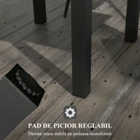 Outsunny Masă extensibilă pentru terasă, cu 4-6 locuri, 81-162 cm(m-7)