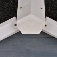 PawHut Rabbit Hutch Wood Bunny Cage for Outdoor Indoor w/ Pull Out Tray Run Box Ramp(m-10)