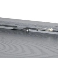 Outsunny Stół Tarasowy, Rozsuwany, 4 do 6 Osób, Aluminium/Stal, 80/160 x 80cm, Ciemnoszary(m-9)