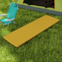 Outsunny Single Inflatable Mattress Sleeping Pad, Self-Inflating, Khaki(m-10)