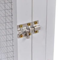 PawHut Rabbit Hutch Wood Bunny Cage for Outdoor Indoor w/ Pull Out Tray Run Box Ramp(m-9)