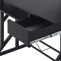 HOMCOM Mesa de Computador com 1 Gaveta Bandeja para Teclado e Suporte para CPU para Escritório Estúdio  90x50x95 cm Preto(m-7)
