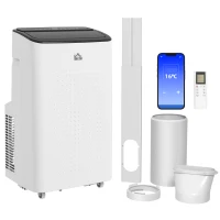 HOMCOM 12000 BTU App-Controlled Mobile Air Conditioner - White(m-1)