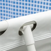 Outsunny Piscina Fuori Terra Rettangolare con Pompa Filtro e Scaletta, 440x240x122cm(m-9)