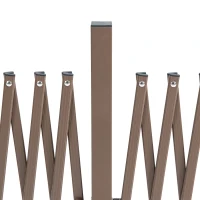 Outsunny Scherengitter Absperrgitter Scherensperre ausziehbar 52-405cm Garten Alu Braun H103,5cm(m-9)