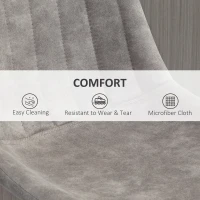 HOMCOM Bar Stools Set of 2, Swivel Counter Height Barstools with Back, Adjustable Bar Chairs, Breakfast Dining Stools for Kitchen Island Counter with Adjustable Steel Footrest & Base, Grey(m-5)