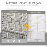 HOMCOM Biombo Dobrável de 4 Painéis Divisor de Ambientes 180x180 cm Ecrã de Privacidade de Polipropileno para Quarto Cinza Misto(m-5)