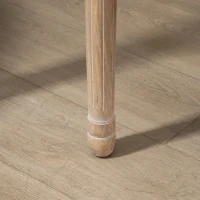 HOMCOM Keukenstoelen Set van 2, Zacht Gepolsterd, Vintage Ontwerp, Rattan Look, Grijs(m-9)