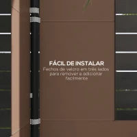 Outsunny Paredes Laterais para Tenda de 2 Painéis 295x195 cm em Tecido Oxford com Janela para Tendas de 6x3 m 3x3 m Marróm(m-5)