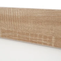 Letto Matrimoniale Moderno con Testiera, Rete a Doghe e Contenitore, Design Fluttuante in Legno, Bianco+Rovere(m-9)