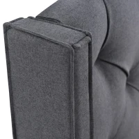 Letto Matrimoniale Idraulico Imbottito 140x200 cm con Rete a Doghe in Metallo, Struttura Moderna con Contenitore, Tessuto in Cotone (Con Materasso Incluso) - Letto Matrimoniale con Contenitore, Testata Imbottita, Grigio(m-8)