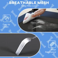 PawHut Cooling Raised Pet Bed w/ Washable Breathable Mesh, for Mini Small Dogs, 61 x 46 x 63cm - Dark Blue(m-6)