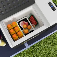 Outsunny 16L Portable Car Fridge, -20℃ to 10℃ Adjustable Temperature - Black/Grey(m-8)