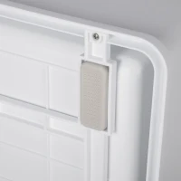 PawHut Kuweta dla Kota, Składana, z 2 Drzwiami i Łopatką, 47,5x35,5x36,7cm, Biały/Zielony(m-8)