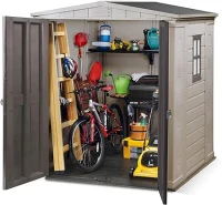 Keter Casetta da Giardino Factor 6x6, Beige, 178 X 195,5 X 208 h(m-4)