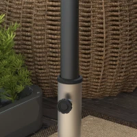 Outsunny Sonnenschirmständer aus Granit, 38,5 kg, Räder, für Schirmmasten 32/38/48mm, Grau(m-8)