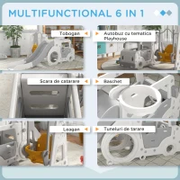 AiyaPlay Set Jocuri 6-in-1 – Tobogan, Leagan & Masinuta Copii(m-4)