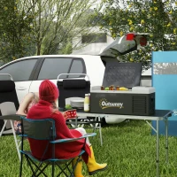 Outsunny Geleira Elétrica de Compressor Portátil 16L para Carro até -20°C com Modos ECO/MAX para Campismo Viagens 60x32x26 cm Preto(m-2)