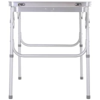 Table de camping pliante avec rallonge alu. MDF imitation bambou(m-11)