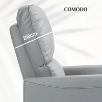 HOMCOM Poltrona Alzapersona Reclinabile con 8 Punti Massaggio, Riscaldamento e Telecomando, Grigio Chiaro(m-7)