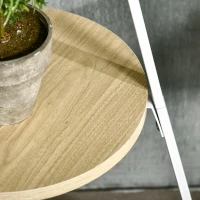 HOMCOM Cabide de Pé Metálico para Pendurar Roupa Bolsas com 9 Ganchos e Prateleira Cabide de Pé Moderno 45x45x180 cm Branco(m-9)