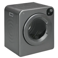 HOMCOM 6kg Vented Tumble Dryer, Freestanding, Wall Mounted, Stackable, Portable Dryer with 7 Programmers, Grey(m-1)