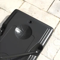 SPORTNOW Basketballständer, mobil, höhenverstellbar, bruchsichere Rückwand, 235-305 m Korbhöhe, Schwarz(m-12)